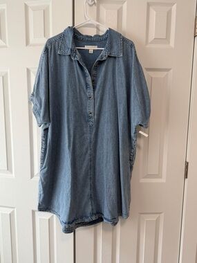 Treasure & Bond Light Blue Denim Shirt Dress